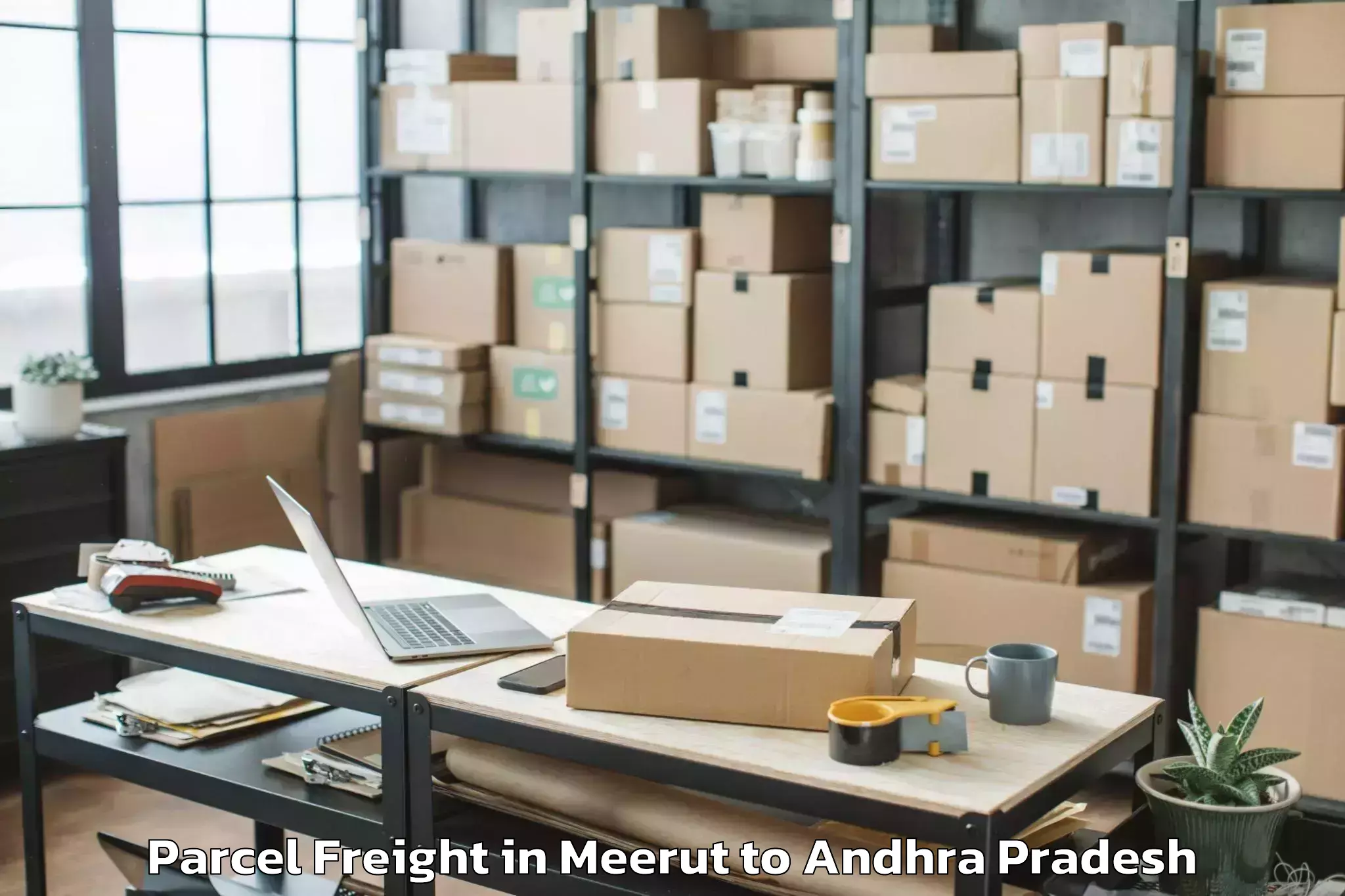 Book Meerut to Vignan University Guntur Parcel Freight